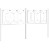 vidaXL Vervangend hoofdbord 150 cm metaal wit