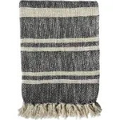 Home Society Plaid Bahia Black 2x10x130cm