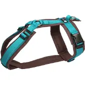 AnnyX Hondentuig - Y-tuig - Turqyuoise/Bruin - maat XS - Borstomvang 43-52cm - Gewicht hond 6 -12 kg