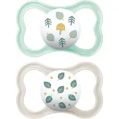Mam Fopspenen air 6+ bio-circulair siliconen pakket Dubbel Groen/Grijs – MAM