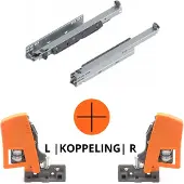 Blum Movento S ladegeleider - 250mm - Soft-close - 40KG - Inclusief koppelingen