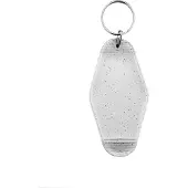 Combicraft Blanco Hunter hotel sleutelhanger 410x88mm transparant glitter - 10 stuks