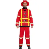 Boland - Kostuum Brandweerman Sullivan (S) - Volwassenen - Brandweerman -