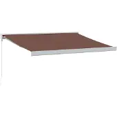 vidaXL Luifel handmatig uittrekbaar 300x250 cm bruin
