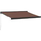 vidaXL Luifel handmatig uittrekbaar 300x250 cm bruin