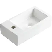 Boss & Wessing Fontein bws blong 40x22 kraangat links glanzend wit