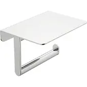 Wiesbaden Alonzo toiletrolhouder met planchet chroom
