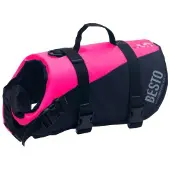 Besto Hondenzwemvest Deluxe roze/zwart