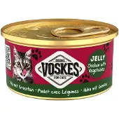Voskes 24x Kattenvoer Nat Gelei Kip & Groenten 85 gr
