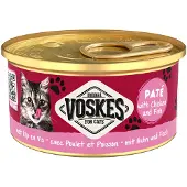 Voskes 24x Kattenvoer Nat Paté Kip & Vis 85 Gr