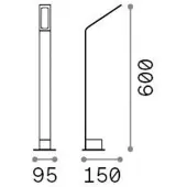 Ideal Lux LED tuinpadverlichting - tuinlamp Agos, zwart, Aluminium, Modern, LED buitenlamp