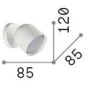 Ideal Lux Wandlamp Dodo, wit / opaal, Woon-/ Eetkamer, metaal, Modern, wandlamp