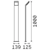 Ideal Lux LED tuinpadverlichting - tuinlamp Style, alu / grijs / zink, Aluminium, Modern, LED buitenlamp