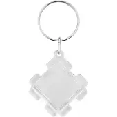Combicraft Plexiglas sleutelhanger blanco puzzelblokje 30x30mm - 50 stuks
