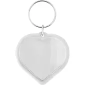 Combicraft Plexiglas sleutelhanger blanco hart groot 50x50mm - 25 stuks