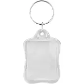 Combicraft Plexiglas sleutelhanger blanco rechthoek retro 32x43mm - 50 stuks