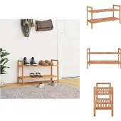vidaXL Schoenenrek 69x27x41 cm massief walnotenhout