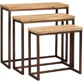 Ptmd bijzettafel zoah - 70x29x65cm set van 3