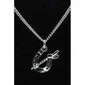 MOOYE ® - Collectie Zilveren Hoef rijzweep ketting hanger