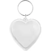 Combicraft Plexiglas sleutelhanger blanco hart middel 48x50mm - 25 stuks
