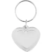 Combicraft Plexiglas sleutelhanger blanco hart klein 30x30mm - 25 stuks
