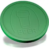 Combicraft Reliëfmunten bier groen - 250 stuks