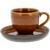 Bitz Espressokop Gastro Amber Black 7 cl (6-delig)