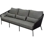 AVH-Collectie Costa 3-zits lounge bank antraciet rope