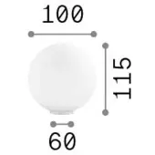 Ideal Lux Tafellamp Mapa, wit / opaal, Woon-/ Eetkamer, Glas, Modern, tafellamp