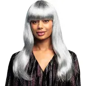 Boland - Pruik Grace glitter wit Wit - Steil - Lang - Vrouwen - -