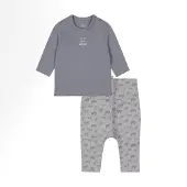 Dirkje broek + longsleeve blauw Set Jongens Stretchkatoen Ronde hals All over print - maat 50