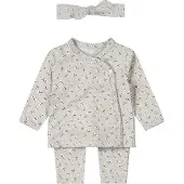 Dirkje longsleeve + broek + haarband blauw Set Meisjes Stretchkatoen V-hals - maat 74