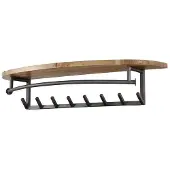 Lt-luce Kapstok Round 8 haken & Hoedenplank Acaciahout L 100cm