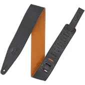 Levys Leathers LEATHER STRAP WITH COLORED SUEDE BACK 6,35 CM - BLACK-HONEY