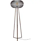 Zijlstra Vloerlamp Copper Twist, zwart, Woon-/ Eetkamer, metaal, vloerlamp