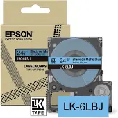 Epson LK-6LBJ matte tape zwart op blauw 24 mm (origineel)