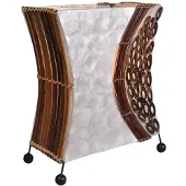 WORU Tafellamp WAYAN, hout donker, Woon-/ Eetkamer, Hout, Design, tafellamp