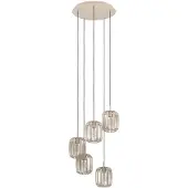 Eglo 5 Lichts Hanglamp Romazzina Zand E27