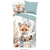 Good Morning Kinder Dekbedovertrek Katoen Renforcé Foxx - multi 140x200/220cm