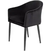Puur Kinna eetkamerstoel velours zwart