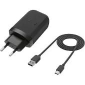 HTC USB snellader + USB-C kabel zwart, USB-lader, Zwart