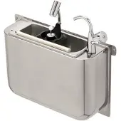 CombiSteel IJSLEPEL SPOELBAK met KRAAN en IJSLEPELDOUCHE 410X120X270MET WATERAFVOERGAT - WATERAANSLUITING en STANDPIJP - 7108.0040 - Horeca & Professioneel