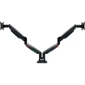 Kensington Smartfit one-touch gasgeveerde monitorarm voor 2 monitoren zwart (met klem en bladdoorvoer)