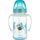 Canpol Babies | EasyStart | Siliconen Trainingsbeker | 240ml | PP | EXOTISCHE DIEREN | blauw 6+ m