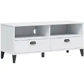 vidaXL Tv-meubel VIKEN bewerkt hout wit