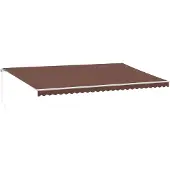 vidaXL Luifel handmatig uittrekbaar met LED 600x300 cm bruin