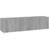 vidaXL Tv-wandmeubel 120x30x30 cm bewerkt hout grijs sonoma eiken