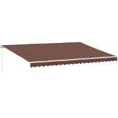 vidaXL Luifel handmatig uittrekbaar 500x300 cm bruin