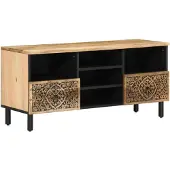 vidaXL Tv-meubel 100x33x46 cm massief mangohout