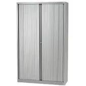 Bisley Roldeurkast Staal 4 Planken Afsluitbaar 1.000 x 430 x 1.980 mm Zilver